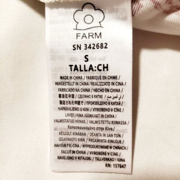 NWT FARM RIO Boho Maxi Dress Cream Floral Cottagecore Small - Picture 15 of 16